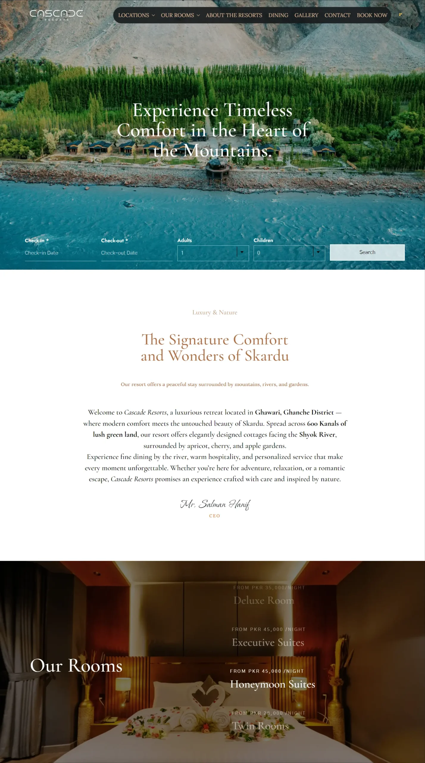 Hospitality and Resorts website design project by TibbaTech
